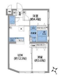 ルネサンスコート桜新町 405 間取り図