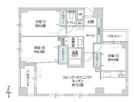 池袋デュープレックス・ガーデンサイド Ｗ202 間取り図