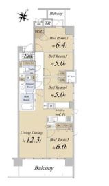 イトーピア白金高輪弐番館 2階 間取り図