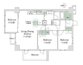 ガーデンホーム住吉パークフォート 7階 間取り図