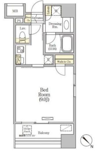 プラージュベイ横濱関内 903 間取り図