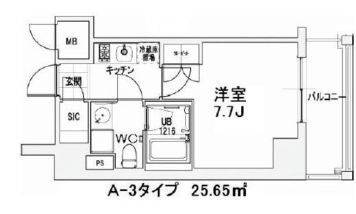 エスティメゾン王子 503 間取り図