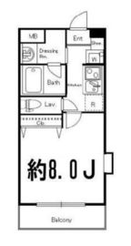 ドゥーエ西大島2 1308 間取り図