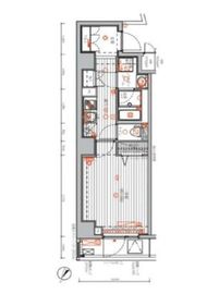 メインステージ千代田岩本町コモデ 6階 間取り図