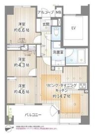 コスモ西葛西ステーションアベニュー 2階 間取り図