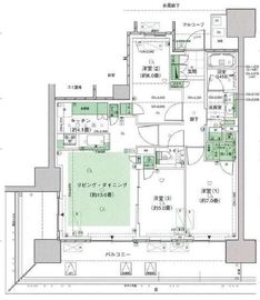 HARUMI FLAG PARK VILLAGE (晴海フラッグ パークヴィレッジ) 14階 間取り図