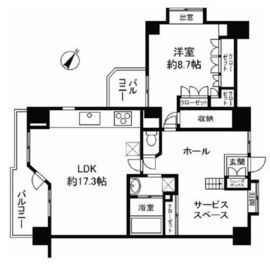朝日上野マンション 3階 間取り図