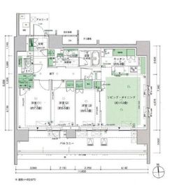 HARUMI FLAG PARK VILLAGE (晴海フラッグ パークヴィレッジ) 13階 間取り図
