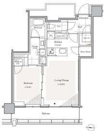 リビオレジデンス西麻布 2106 間取り図