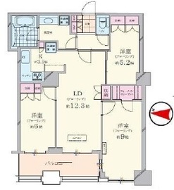 ラグナタワー 14階 間取り図