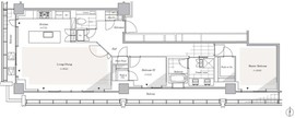 リビオレジデンス西麻布 2903 間取り図