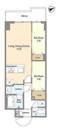 アルファコート亀戸2 204 間取り図
