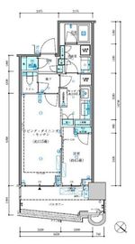 パークタワー勝どきミッド/サウス 9階 間取り図