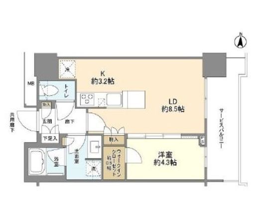 THE YOKOHAMA FRONT TOWER (ザ・ヨコハマフロントタワー) 13階 間取り図