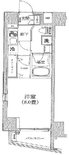 ティモーネ上野の森ノルド 8階 間取り図