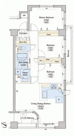 レジディアタワー上池袋 パーク棟 601 間取り図