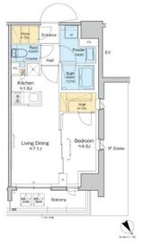 プラウドフラット清澄通り 1013 間取り図