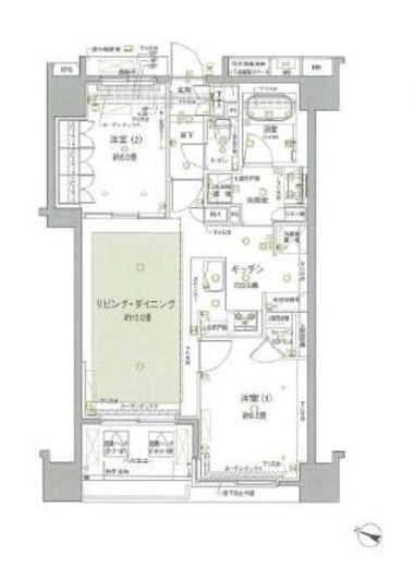 ウィルローズ日本橋レジデンス 9階 間取り図