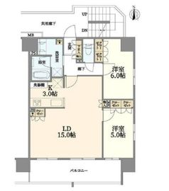 サンクレイドル西日暮里 11階 間取り図