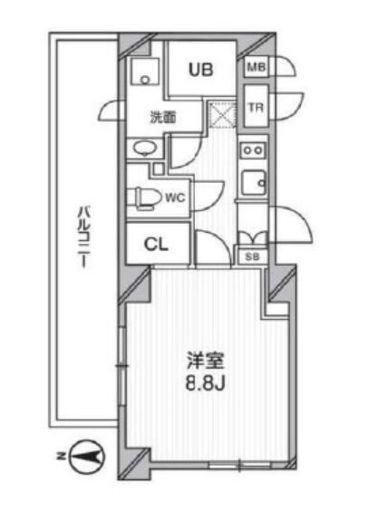 プライマル武蔵関 419 間取り図