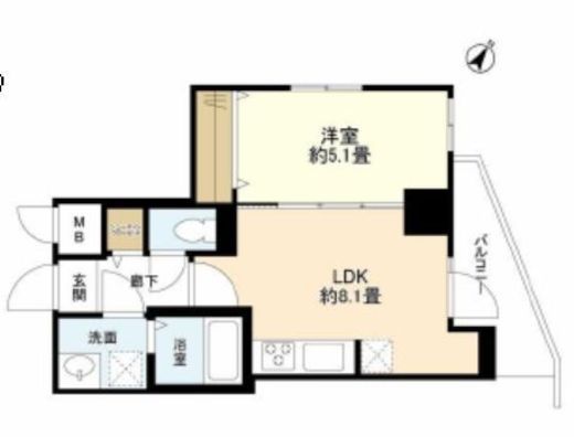 ベルパエーゼ小石川 3階 間取り図