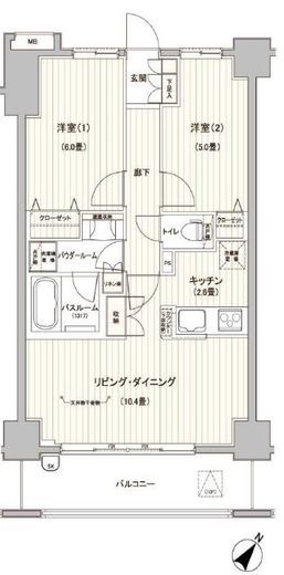 日神パレステージ大塚 8階 間取り図