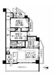 クオス鴨居白山レジデンス 1階 間取り図
