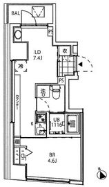 クーカイ・テラス白金高輪 602 間取り図