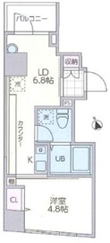 クーカイ・テラス白金高輪 702 間取り図