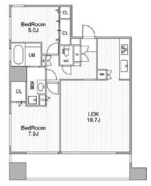 アーバンフラッツ池袋プレミアム 2605 間取り図