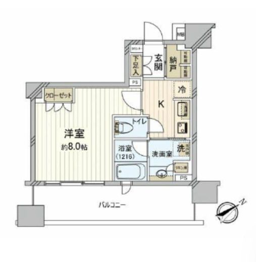 パレステージ片瀬江ノ島 5階 間取り図