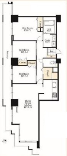 シーリアお台場 1-1312 間取り図