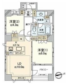 クラッシィハウス本郷コンフォルテ 6階 間取り図