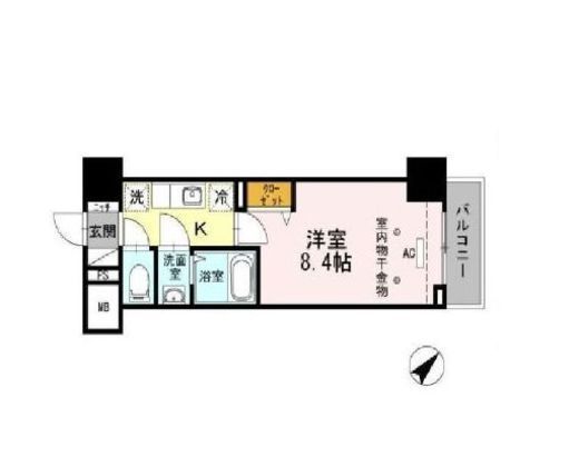 JP noie 早稲田 (ジェーピーノイエ早稲田) 703 間取り図