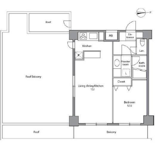 レジディア上落合 501 間取り図