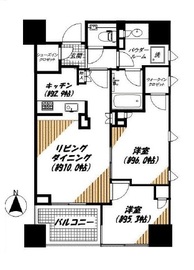 シティハウス高輪ヒルトップ 15階 間取り図