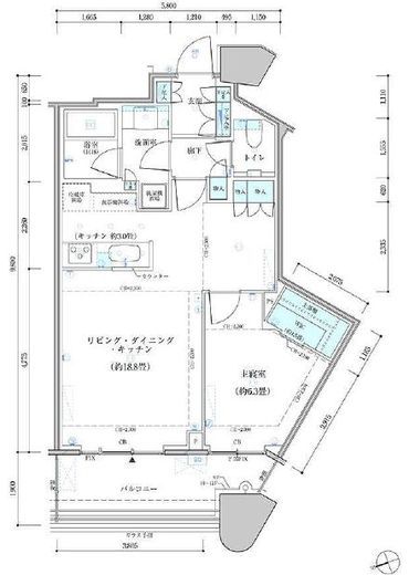 パークタワー勝どきミッド/サウス 12階 間取り図