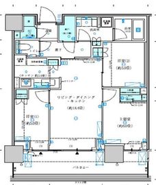 パークタワー勝どきミッド/サウス 25階 間取り図