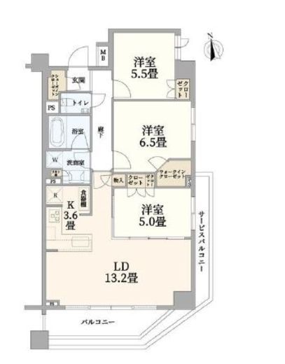 アールブラン馬込 3階 間取り図