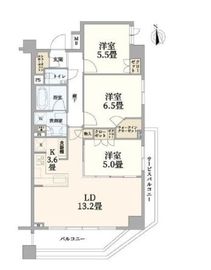 アールブラン馬込 3階 間取り図