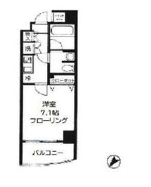 パレステュディオ銀座東壱番館 7階 間取り図