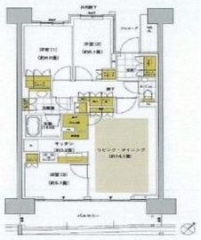 HARUMI FLAG SUN VILLAGE (晴海フラッグ サンヴィレッジ) 7階 間取り図