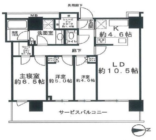 THE YOKOHAMA FRONT TOWER (ザ・ヨコハマフロントタワー) 39階 間取り図