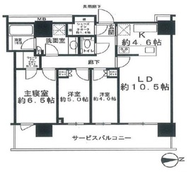 THE YOKOHAMA FRONT TOWER (ザ・ヨコハマフロントタワー) 39階 間取り図