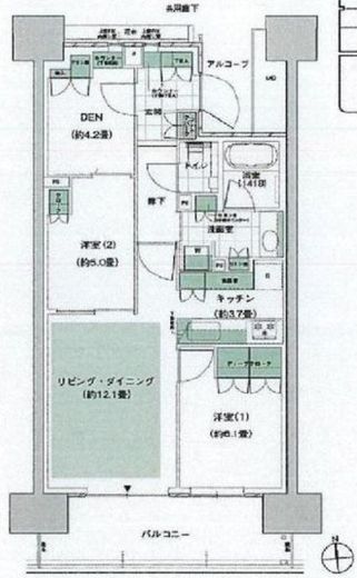 HARUMI FLAG PARK VILLAGE (晴海フラッグ パークヴィレッジ) 18階 間取り図