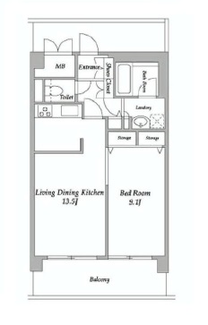 コンフォリア東品川 702 間取り図