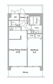 コンフォリア東品川 702 間取り図