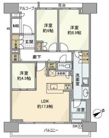 HARUMI FLAG SEA VILLAGE (晴海フラッグ シーヴィレッジ) 12階 間取り図