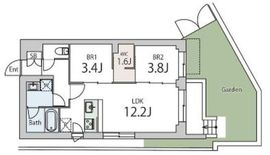 グランデュオ千歳船橋6 (GranDuo Chitosehunabashi6) 102 間取り図