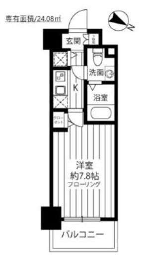 グランド・ガーラ横浜伊勢佐木町 3階 間取り図